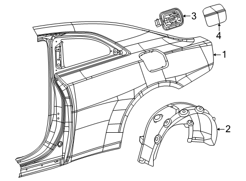 Mopar 82219165AA Guard Kit - Splash Molded