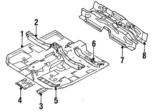 Mopar MR391559 Rear Crossmember MR391559 Mopar Rear Crossmember