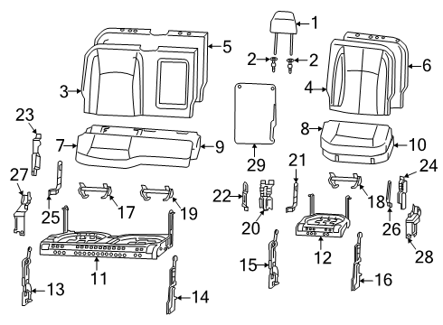 Mopar 68641215AA Pad - Seat Back Mopar 68641215AA Pad - Seat Back