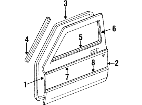 Mopar 5CX97RV1 Lower Molding, Driver Side
