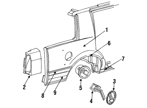 Mopar 4491991 Side Molding 4491991 Mopar Side Molding