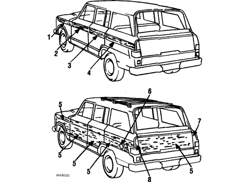 Mopar 55003821 Upper Molding Mopar 55003821 Upper Molding