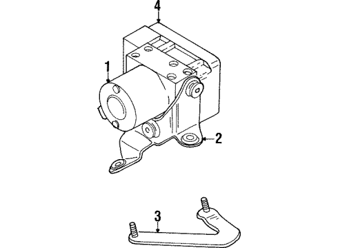 Mopar 52008230 ABS Pump Assembly Stud Plate 52008230 Mopar ABS Pump Assembly Stud Plate