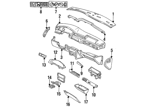 Mopar 4595408 Bezel, Center Upper