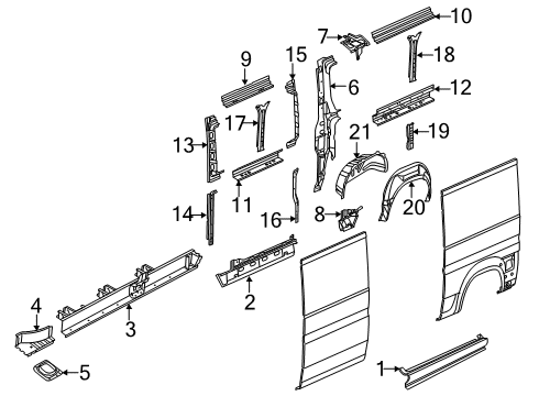 Mopar 68171013AA Reinforcement Sill