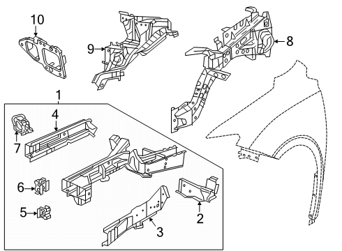 Mopar 68243605AA Apron Reinforcement Bracket