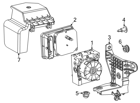 Mopar 68682674AA Module - Anti-Lock Brake System Mopar 68682674AA Module - Anti-Lock Brake System
