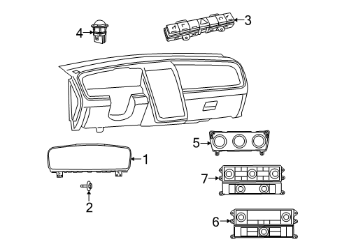 Mopar 56044848AE Instrument Cluster Mopar 56044848AE Instrument Cluster