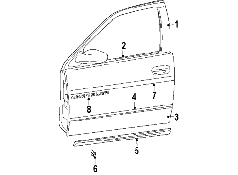 Mopar 4630575 Lower Cladding Insert