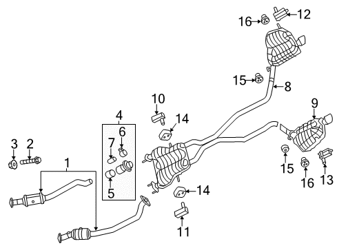Mopar 68160018AB Catalytic Converter Mopar 68160018AB Catalytic Converter