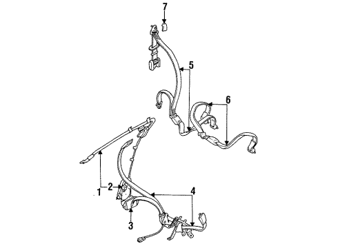 Mopar MB967732 Lap Belt Assembly