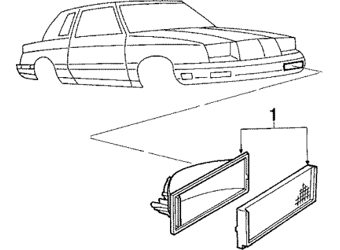 Mopar 4321579 Parking Lamp, Amber