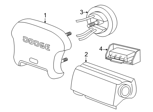 Mopar 55361055AG Side Impact Inflator Module