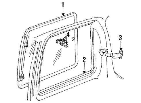 Mopar 4673156 Glass 4673156 Mopar Glass