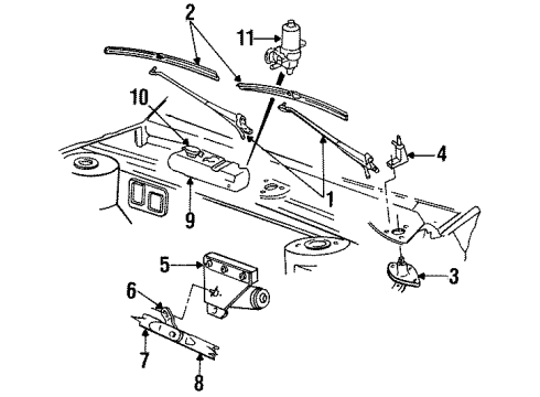 Mopar 4389382AB Wiper Arm Mopar 4389382AB Wiper Arm