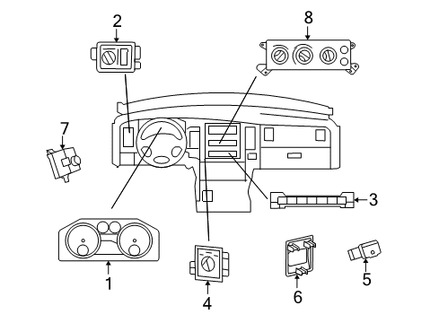 Mopar 4602957AB Hazard Switch 4602957AB Mopar Hazard Switch