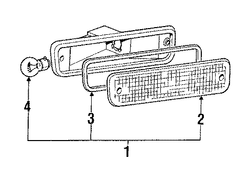 Mopar MB597710 Backup Lamp Assembly