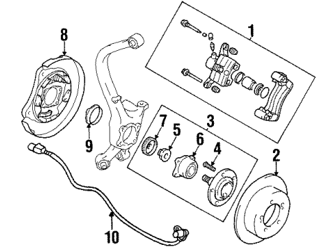 MB928939 Mopar ABS Sensor, Rear