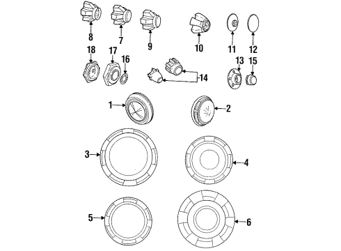 Mopar 4164411 Hub Cap, Center Mopar 4164411 Hub Cap, Center