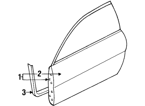 Mopar 4658050AB Door Shell, Front 4658050AB Mopar Door Shell, Front