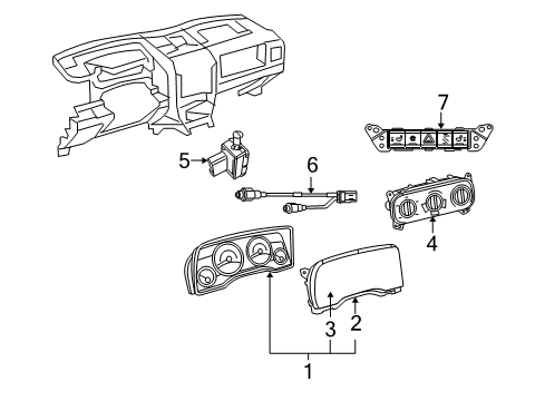 Mopar 5172241AB Instrument Cluster, Silver Mopar 5172241AB Instrument Cluster, Silver