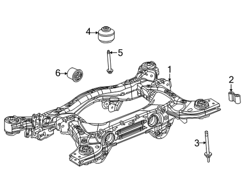 Mopar 68458196AI Cradle - Rear Suspension Mopar 68458196AI Cradle - Rear Suspension