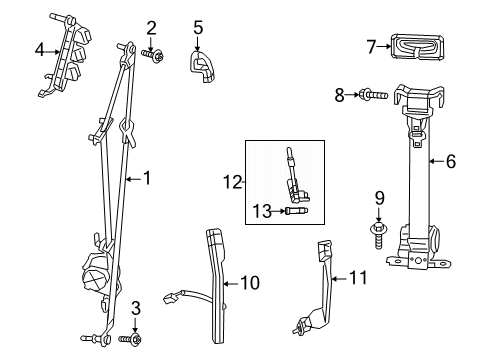 Mopar 7LR251N8AA SEAT BELT-2ND ROW SEAT Mopar 7LR251N8AA SEAT BELT-2ND ROW SEAT