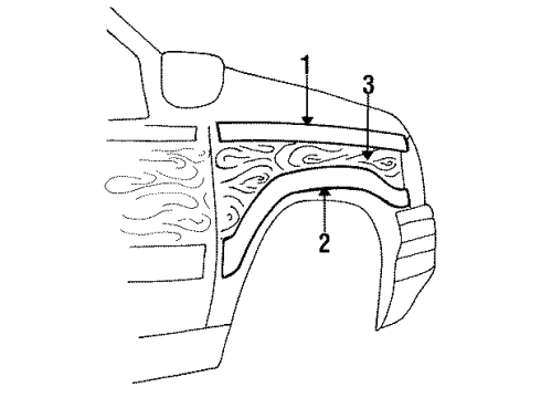 Mopar 55032548 Molding, Lower Passenger Side Mopar 55032548 Molding, Lower Passenger Side