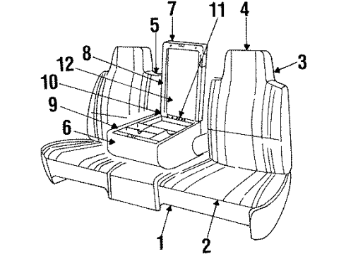Mopar SN07SD5AA Armrest Base SN07SD5AA Mopar Armrest Base