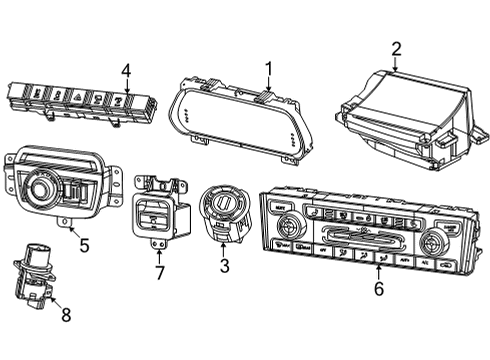 Mopar 68564989AE Cluster - Instrument Panel