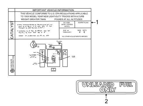 Mopar 55056430AA A/C Label