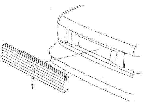 Mopar 4676517 Reflector Panel 4676517 Mopar Reflector Panel