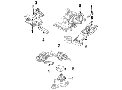 Mopar 4593241 Front Mount Bracket