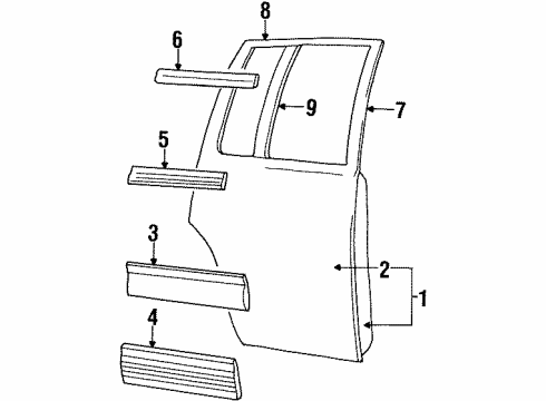 Mopar 5011120AA Molding, Rear