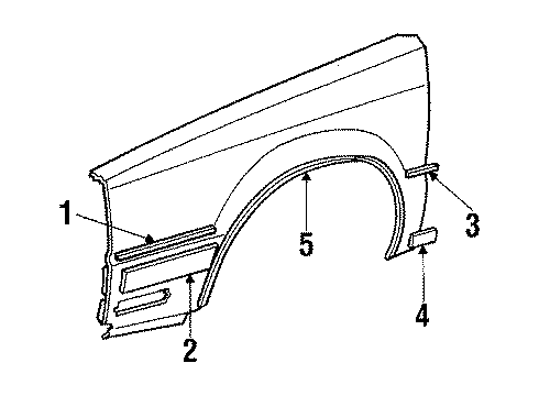 Mopar 4451231 Front Molding