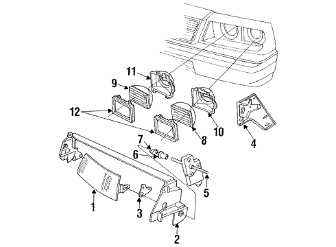 Mopar 4388603 Headlamp Assembly Mount Bracket