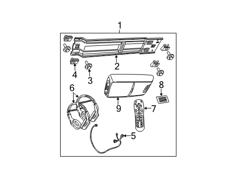 2006 Dodge Durango Monitor Diagram for 5064049AC