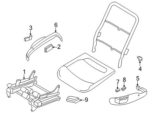 2000 Chrysler Concorde Tracks & Components Diagram