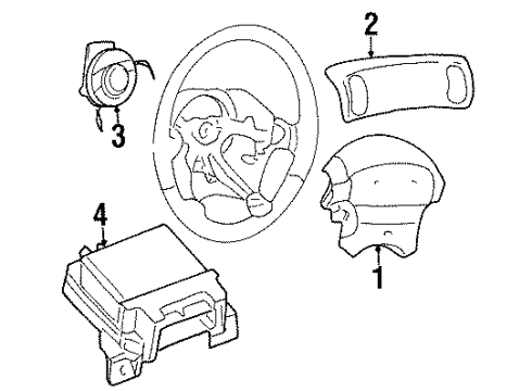 2000 Chrysler LHS Clockspring Diagram for 4698304