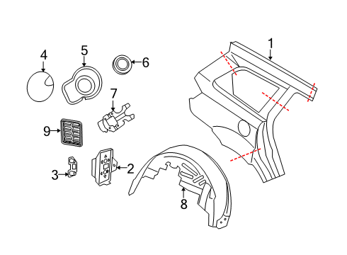 2015 Dodge Journey Black Out Tape Diagram for 5113577AA