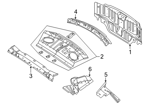 2002 Dodge Stratus Side Support, Rear Driver Side Diagram for 4814887AC