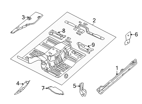 2004 Jeep Grand Cherokee Mount Bracket, Outer Diagram for 55136319