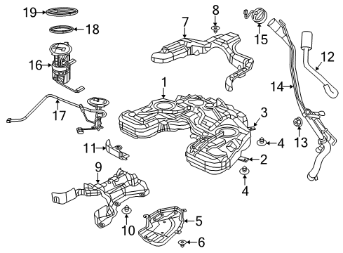 2011 Jeep Grand Cherokee Fuel Pump Assembly Diagram for 4578811AD