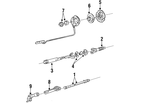 1989 Dodge Dynasty Shaft & Internal Components Diagram