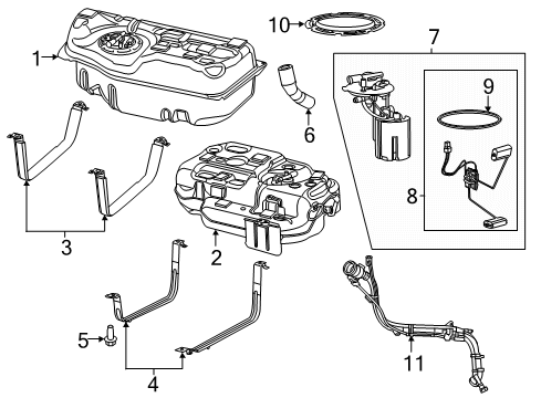 2019 Chrysler Pacifica Fuel Pump Diagram for 68551013AA