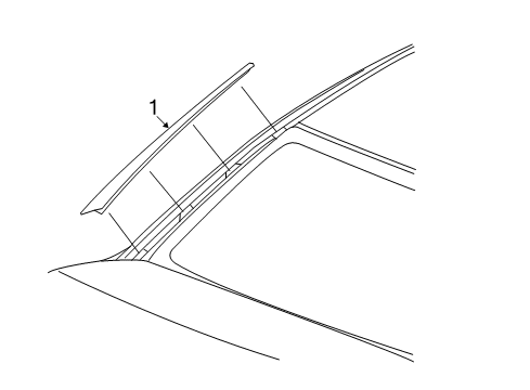 2013 Chrysler 200 Reveal Molding, Rear Passenger Side Diagram for 1TZ64RXFAA