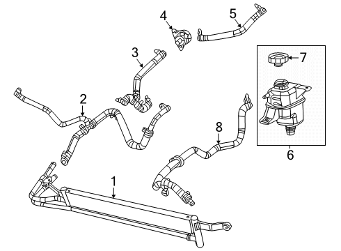 2025 Ram 1500 Radiator & Components Diagram