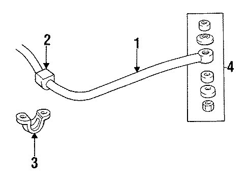 1992 Dodge Ramcharger Stabilizer Bar & Components Diagram 3 - Thumbnail