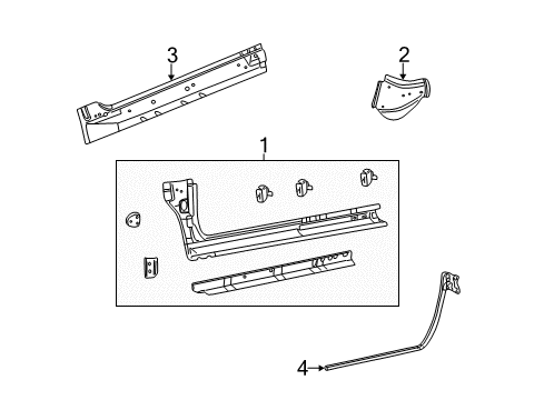 2005 Chrysler Sebring Inner Panel, Driver Side Diagram for 4878671AE