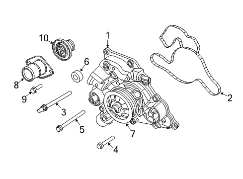 2012 Jeep Grand Cherokee Thermostat Housing Bleeder Screw Diagram for 5184979AA